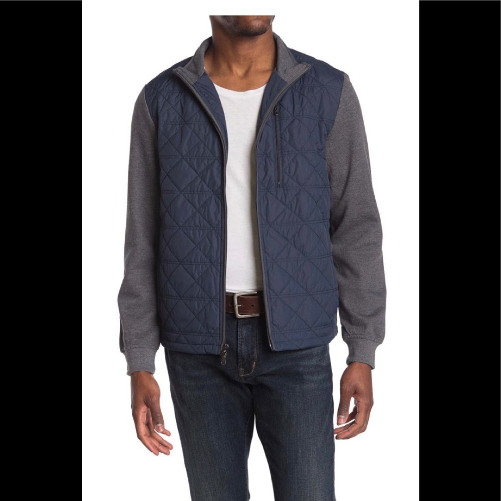 OXFORD mosby men’s  mixed media full zip jackets/L